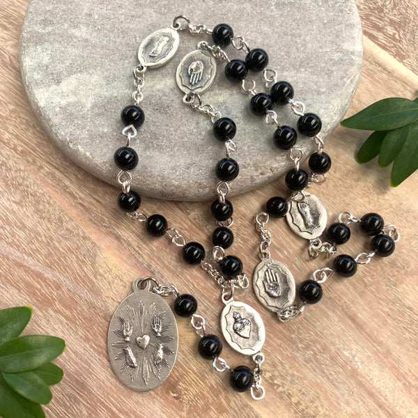 Chaplet of the Five Wounds - silver