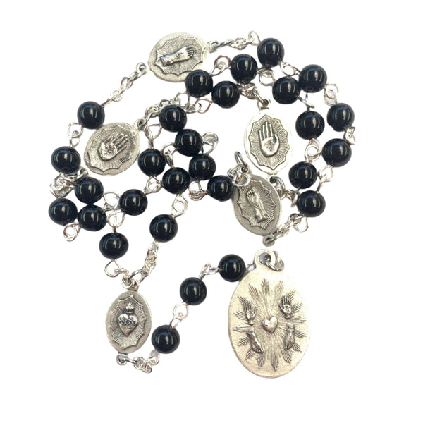 Chaplet of the Five Wounds - silver