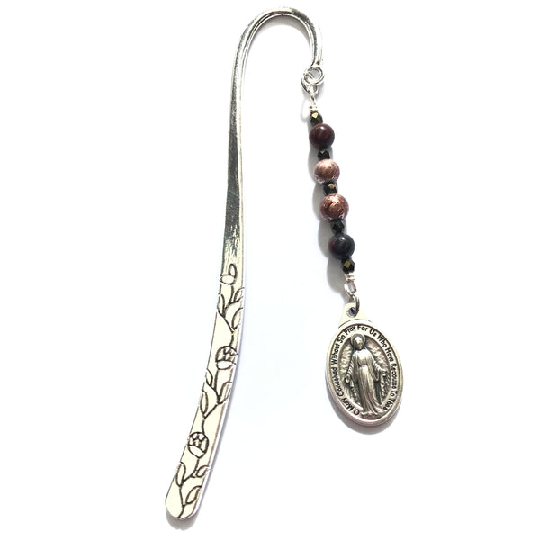 Brown Miraculous Medal Bookmark
