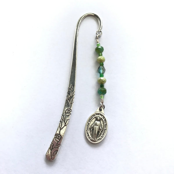 Green Miraculous Medal Bookmark