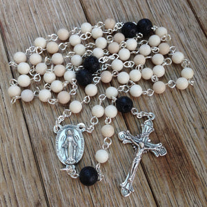 Aromatherapy Car Rosary made with Riverstone Beads