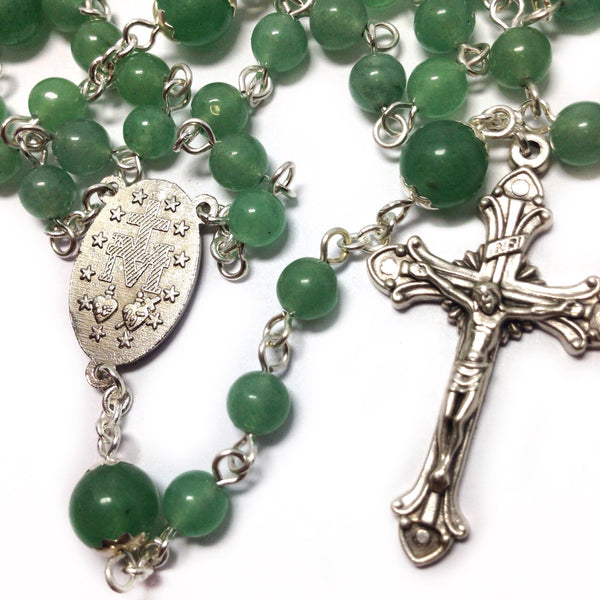 Green aventurine rosary beads