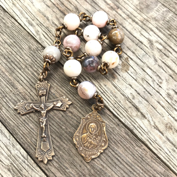St. Gemma Galgani bronze pocket rosary