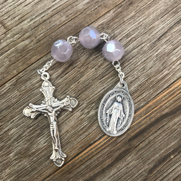 Three Hail Mary Chaplet - Pink