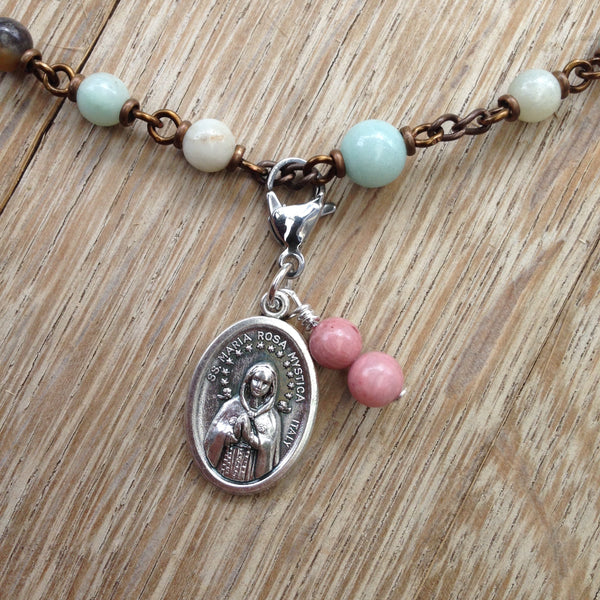 Rosa Mystica Rosary Marker
