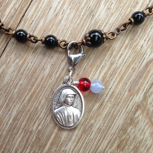 St. Faustina / Divine Mercy Rosary Marker