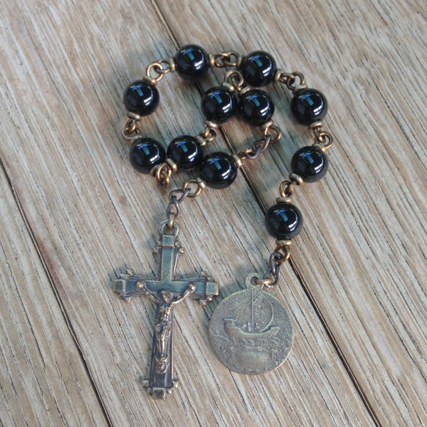 Bronze St. George pocket rosary