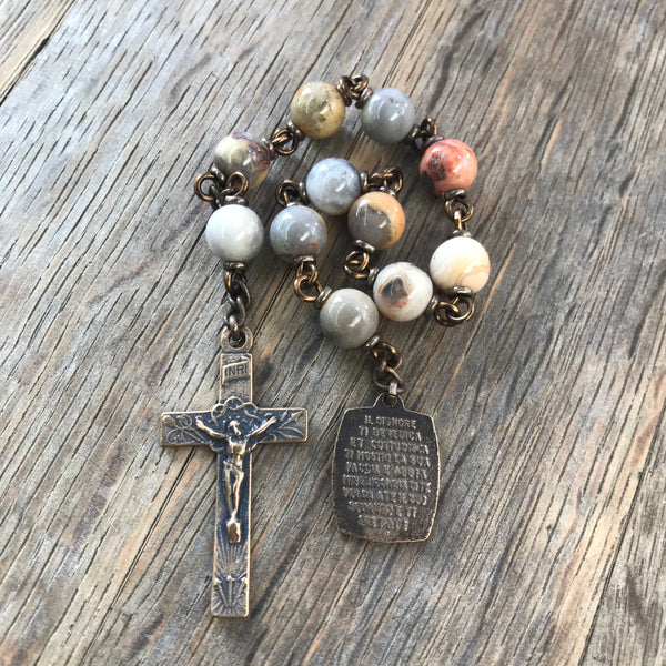 Bronze St. Francis of Assisi pocket rosary