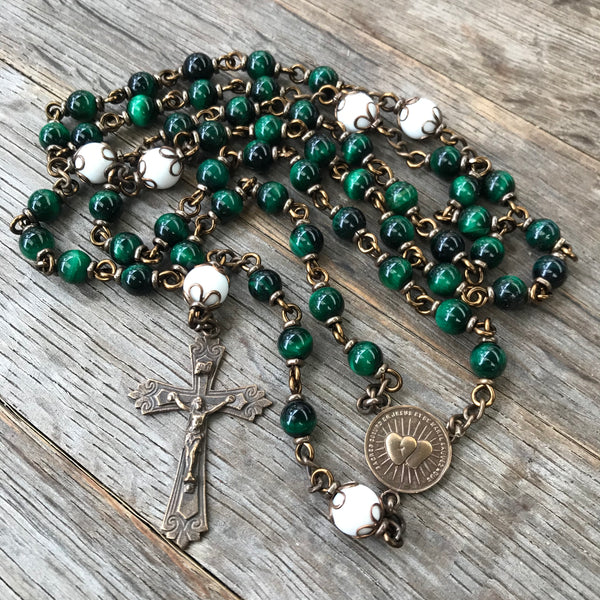 Green St. Joseph Heirloom Rosary