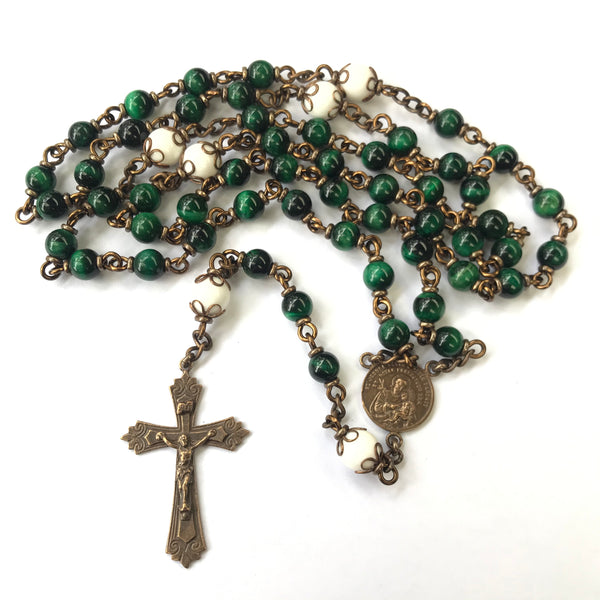 Green St. Joseph Heirloom Rosary