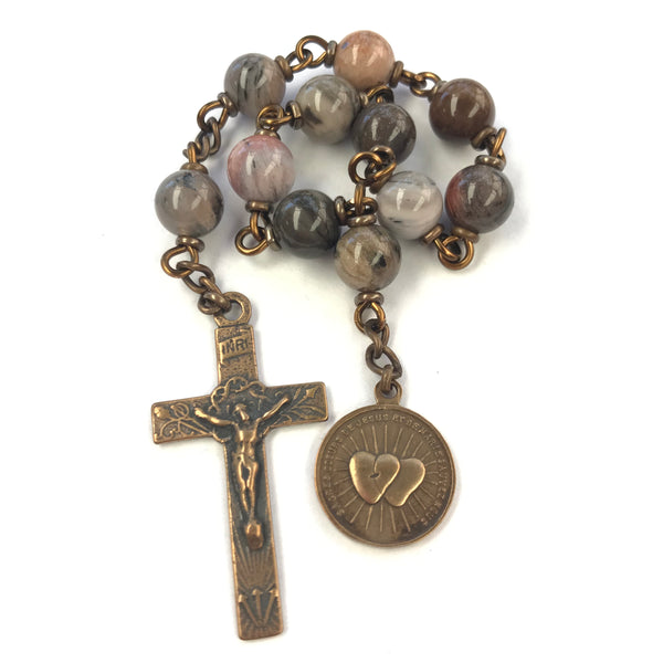 St. Joseph bronze pocket rosary