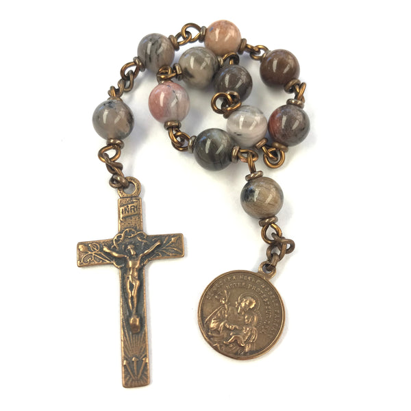 St. Joseph bronze pocket rosary