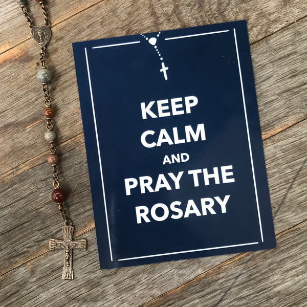 Keep Calm and Pray the Rosary Magnet