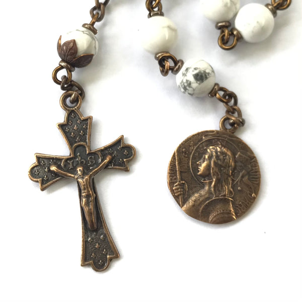 Bronze St. Joan of Arc Pocket Rosary