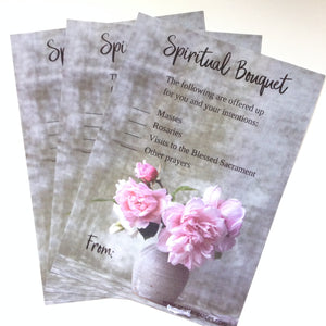Spiritual bouquet cards