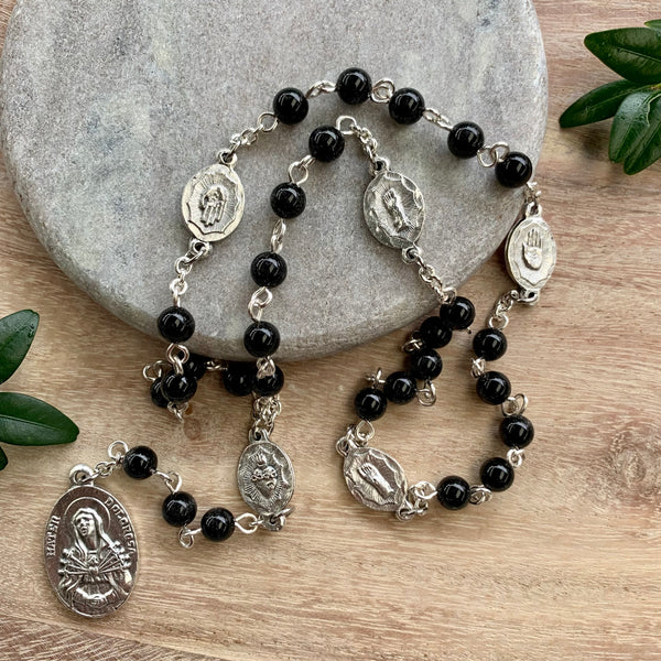 Chaplet of the Five Wounds - silver