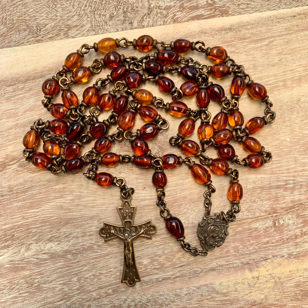 Natural Baltic Amber Heirloom Rosary
