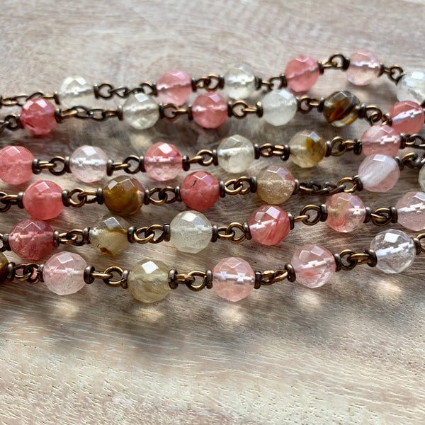 Fire Cherry Quartz Heirloom Rosary