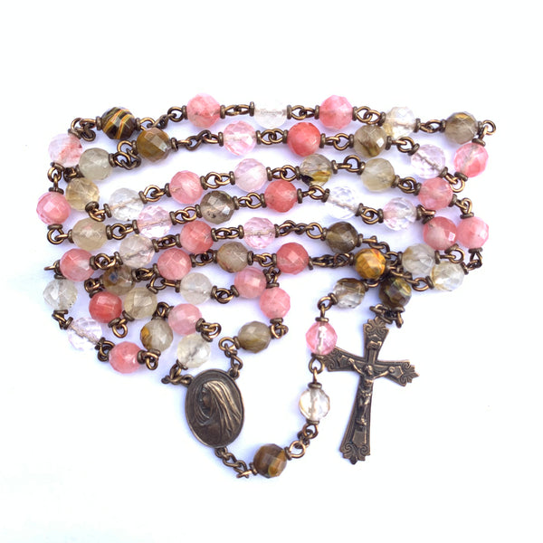 Fire Cherry Quartz Heirloom Rosary