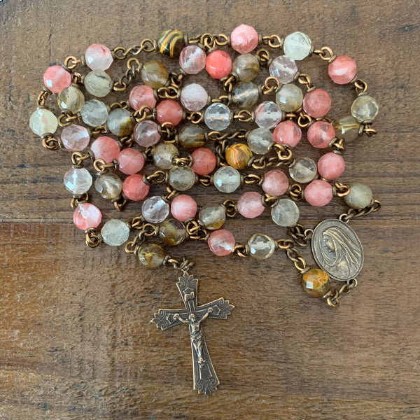 Fire Cherry Quartz Heirloom Rosary