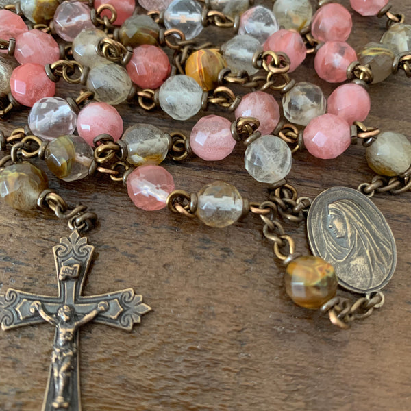 Fire Cherry Quartz Heirloom Rosary