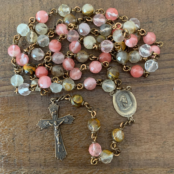 Fire Cherry Quartz Heirloom Rosary