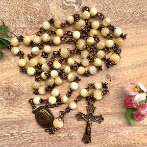 Honey Jade Heirloom Rosary