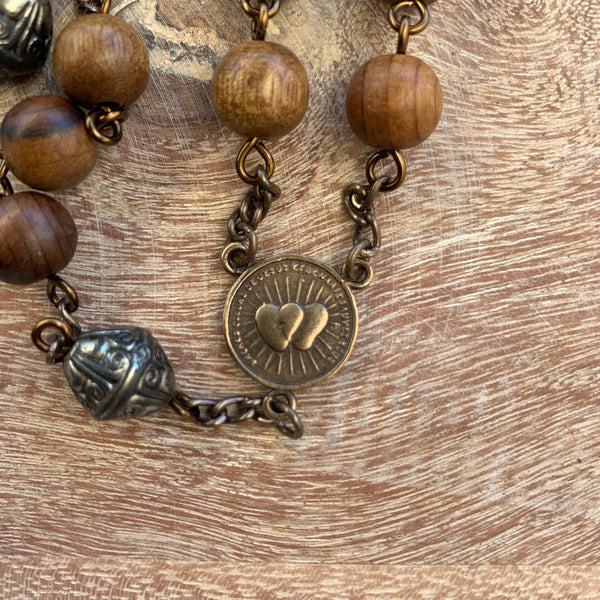 Custom order for Jake - Rosary re-wire with St. Joseph centre added