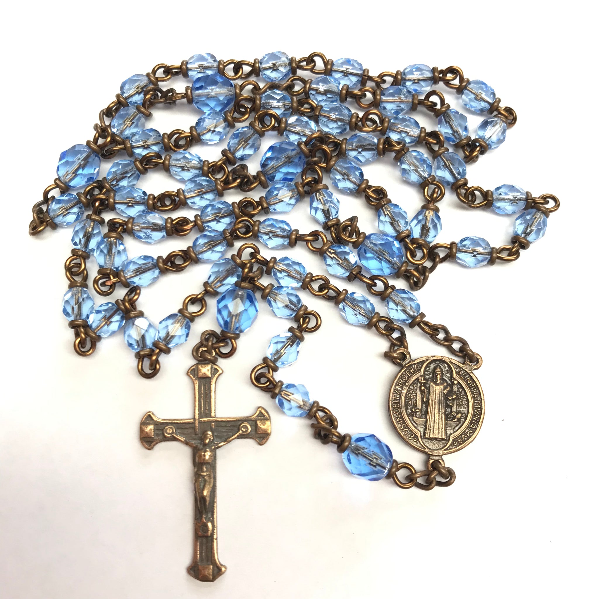 Blue/Green Infant of selling Prague Catholic Strung Heirloom Rosary