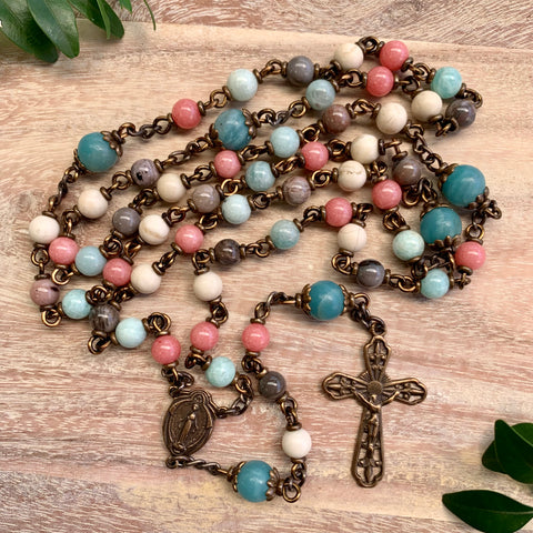 Multicoloured Miraculous Medal Rosary