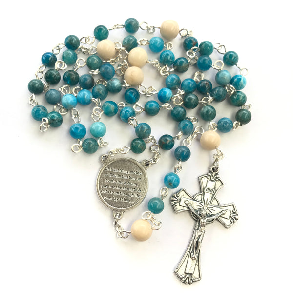 Our Lady of Grace Rosary - Blue