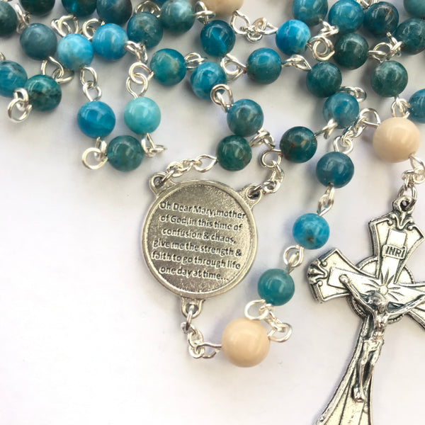 Our Lady of Grace Rosary - Blue