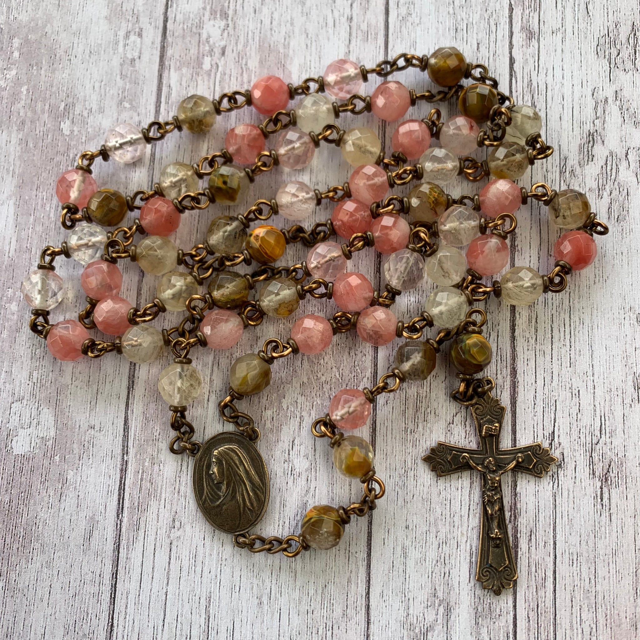 Fire Cherry Quartz Heirloom Rosary