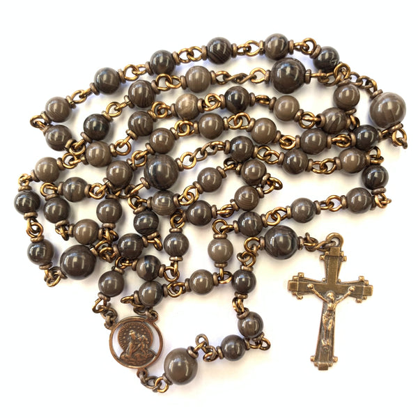 Sacred Heart of Jesus Heirloom Rosary beads