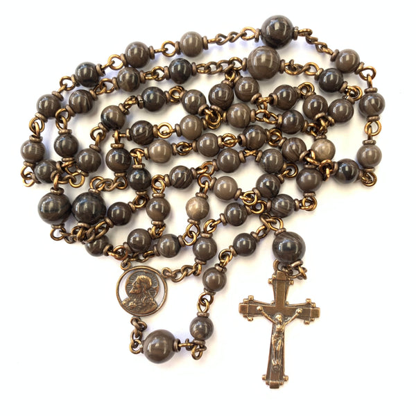 Sacred Heart of Jesus Heirloom Rosary beads