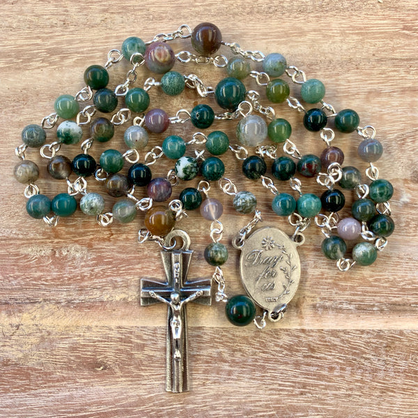 St. Joseph Rosary - Indian Agate