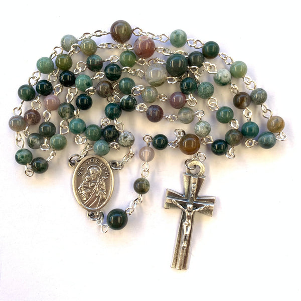St. Joseph Rosary - Indian Agate