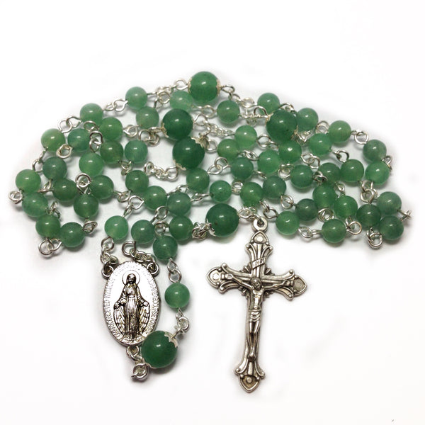 Green aventurine rosary beads