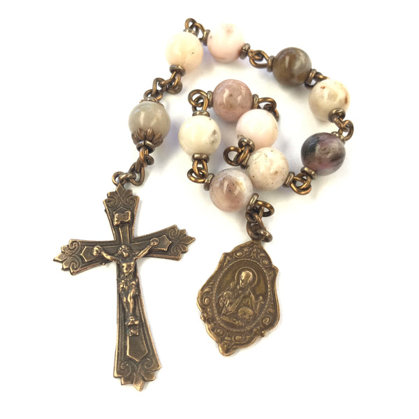 St. Gemma Galgani bronze pocket rosary