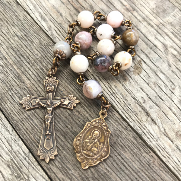 St. Gemma Galgani bronze pocket rosary