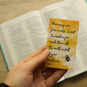 Psalm 104:24 Recycled Cardboard Bookmark
