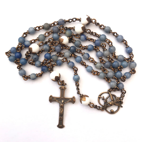 Blue Holy Spirit Heirloom Rosary