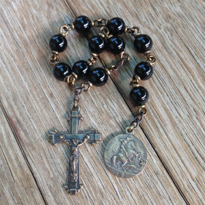 Bronze St. George pocket rosary