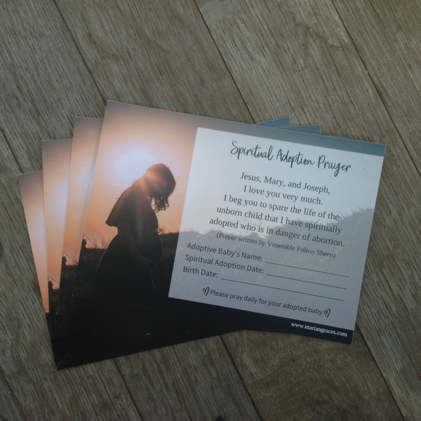 Spiritual Adoption Prayer Card