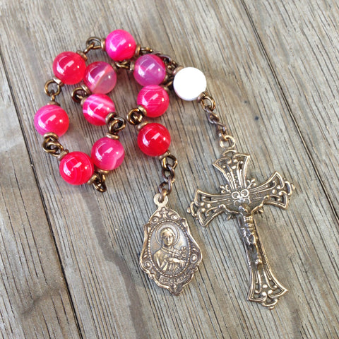 Bronze St. Gemma Galgani Pocket Rosary