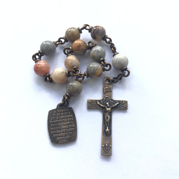Bronze St. Francis of Assisi pocket rosary