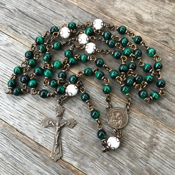 Green St. Joseph Heirloom Rosary