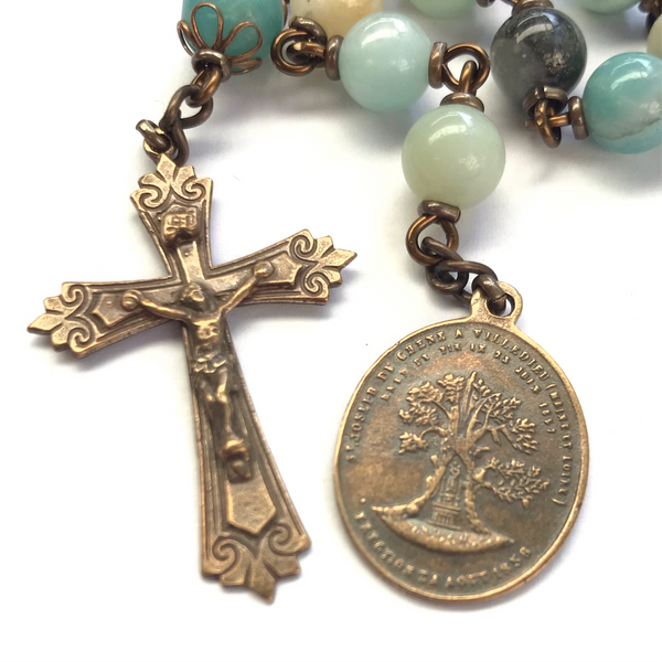 Bronze Holy Family Pocket Rosary
